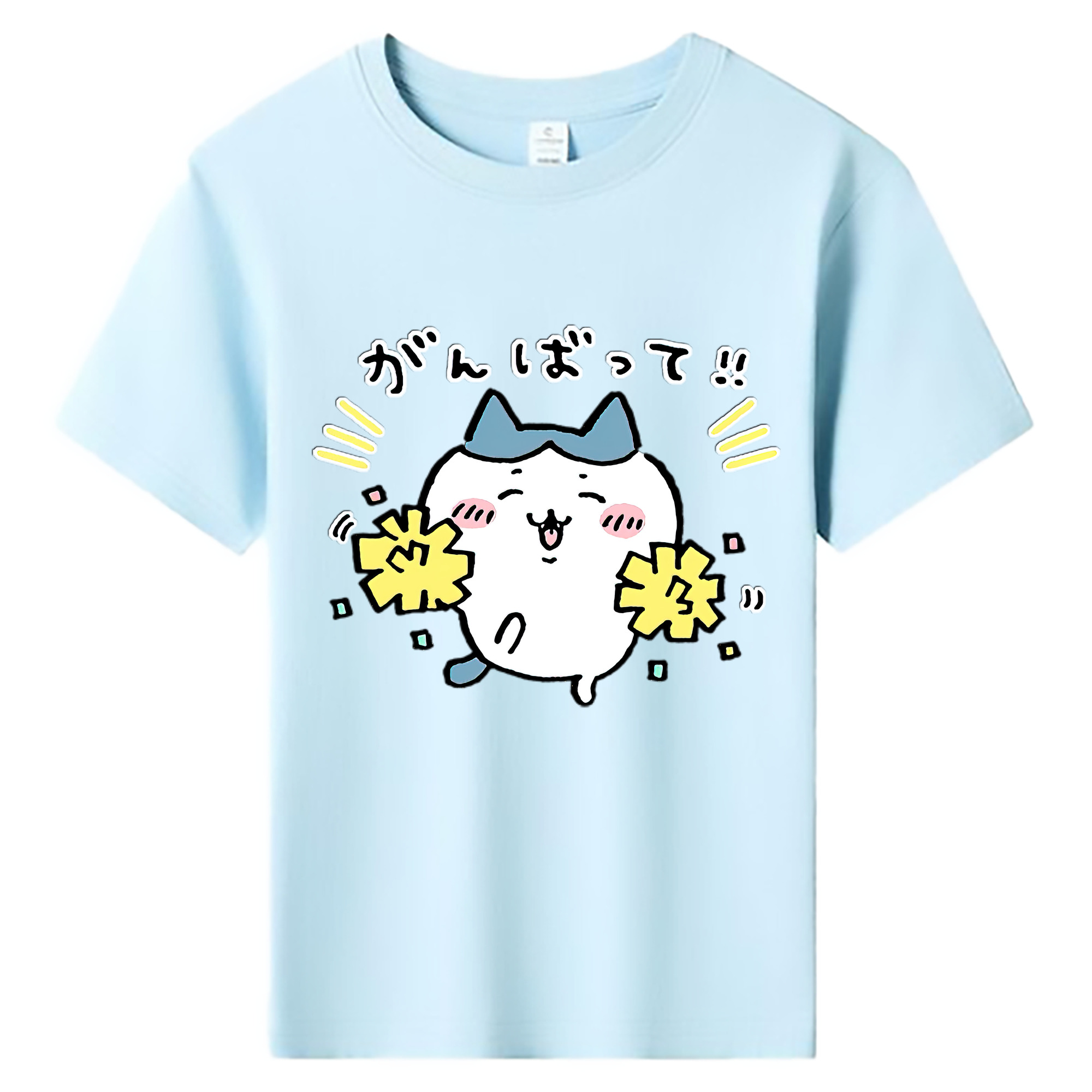 （画像用） ちいかわ ハチワレ Chii-kawa hachiware 綿100％キッズTシャツ（フロントプリント）